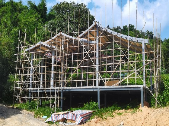 天譜安安裝新興夏盧鋼結構接待樓一期